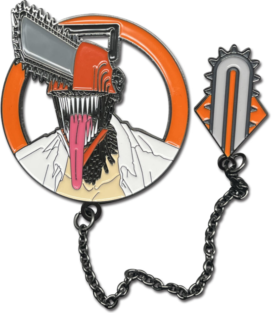 Chainsaw Man - Pinsart Chainsaw Man And Pochita Pin With Chain