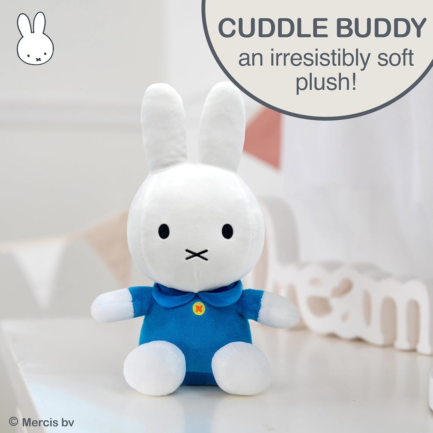 Miffy 8" White with Blue Sewn-In Dress