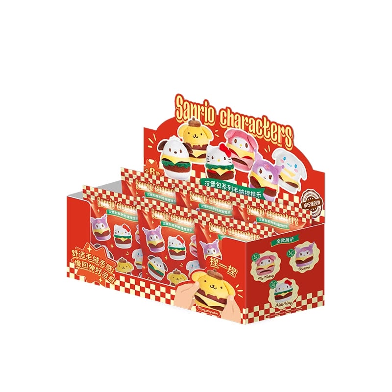 Sanrio Characters Hamburger Plush Squeezable Toy