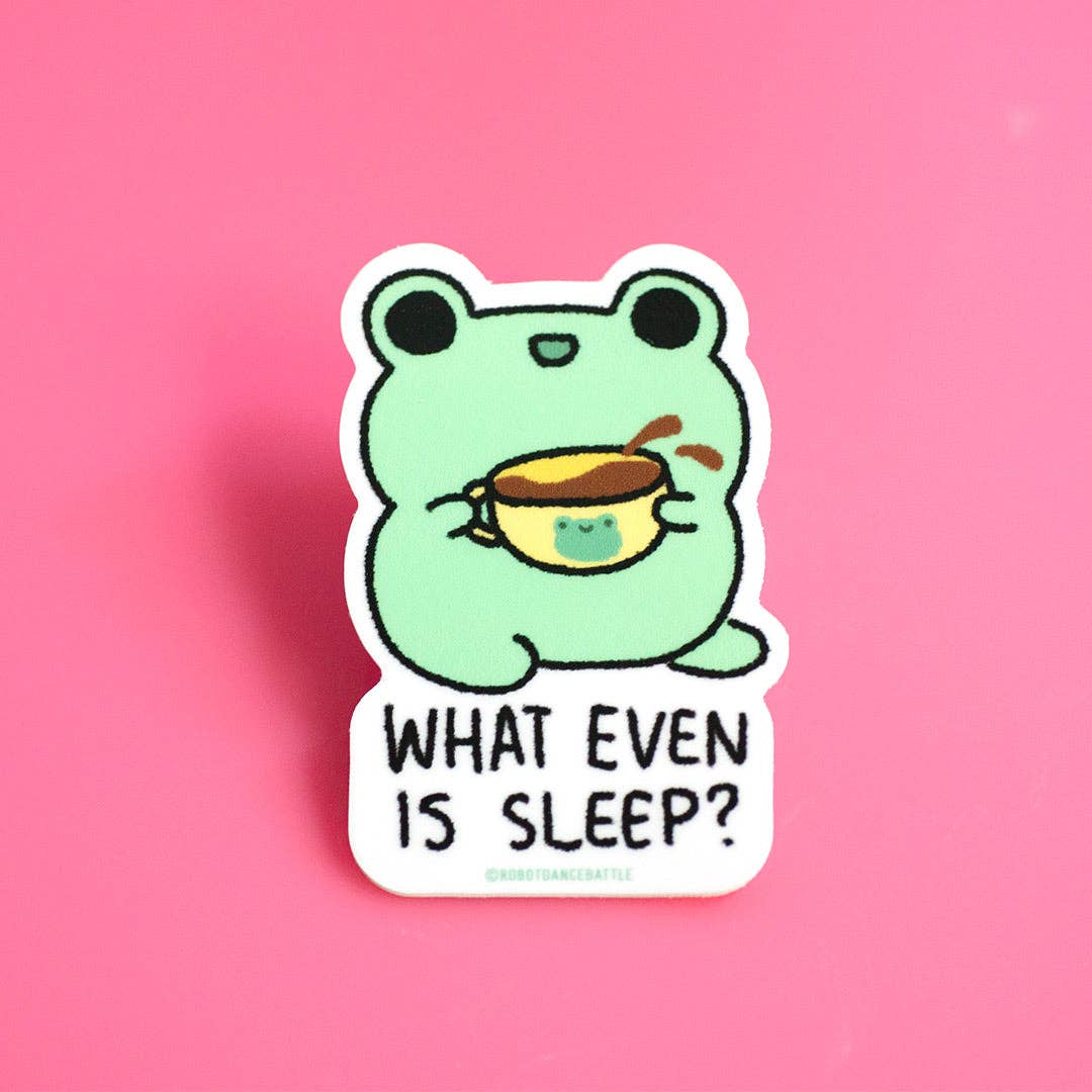 Coffee Frog Vinyl Sticker