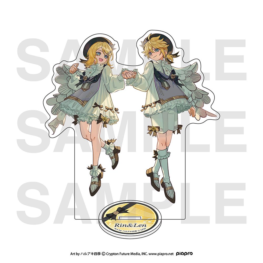 Hatsune Miku Symphony Collaboration Cafe 10th Anniversary Party Life-size Acrylic Stands: Kagamine Rin & Kagamine Len