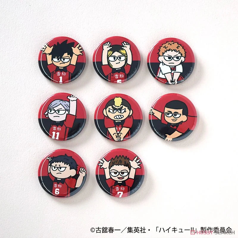 Haikyuu!! Jirori TD Can Badge Match Ver. Nekoma High School