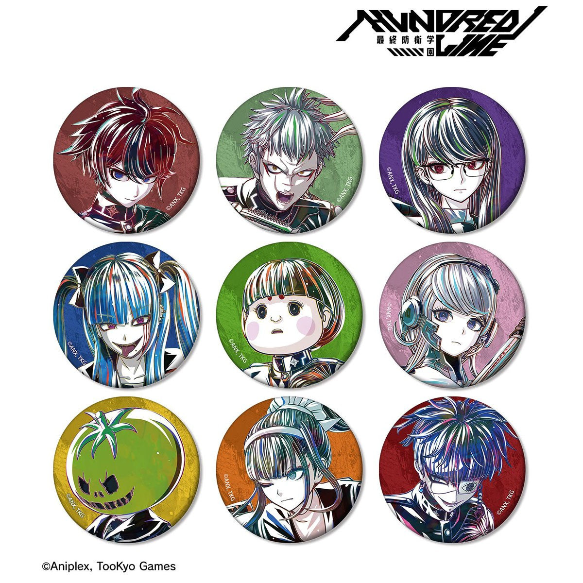 HUNDRED LINE -Final Defense Academy- Trading Ani-Art Matte Can Badge ver.A