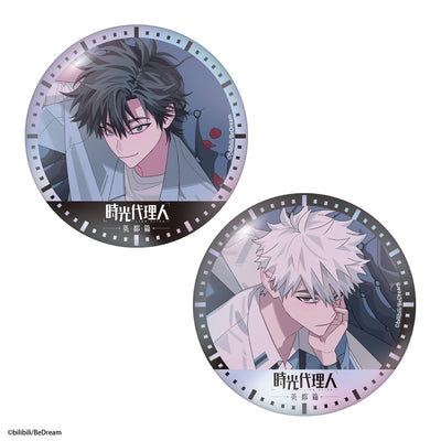 Time Agent -LINK CLICK- Aurora Can Badge Set of 2 - Toki & Hikaru Teaser Visual