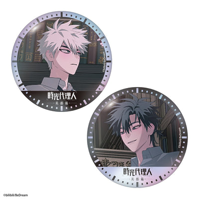 Time Agent -LINK CLICK- Aurora Can Badge Set of 2: Toki & Hikaru Main Visual