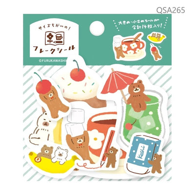 Furukawa Shiko Decoration Watashi-biyori Flake sticker - Helping bears