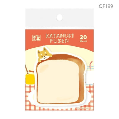 Furukawa Shiko Sticky Notes Watashi-biyori Katanuki Fusen - Bread and Dog