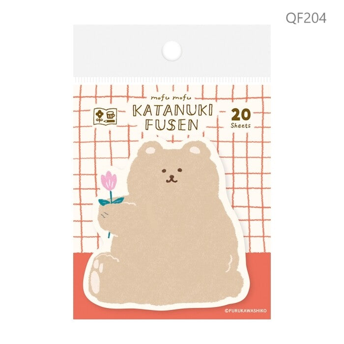 Furukawa Shiko Sticky Notes Watashi-biyori Katanuki Fusen - Die-cut balloon, Mofumofukuma