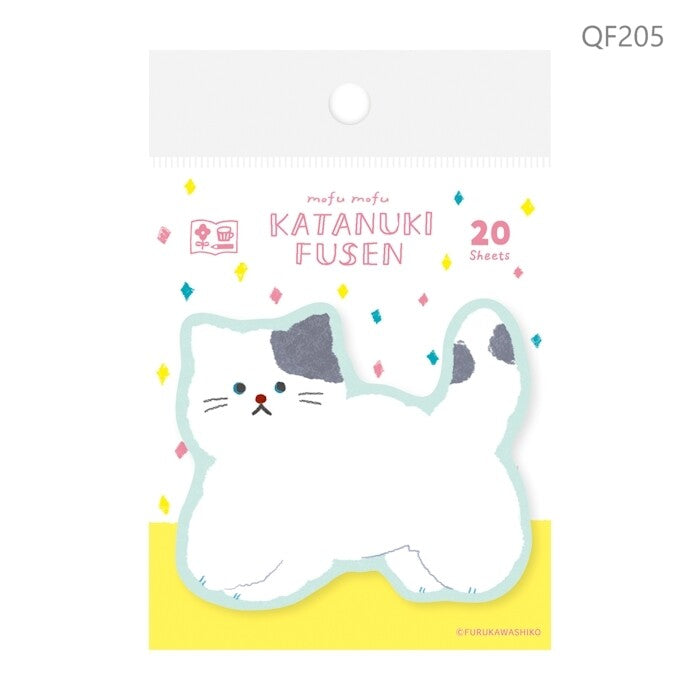 Furukawa Shiko Sticky Notes Watashi-biyori Katanuki Fusen - Die-cut balloon, fluffy cat