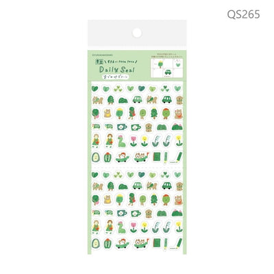 Furukawa Shiko Decoration Watashi-biyori Daily Sticker - Daily Seal Outing Green