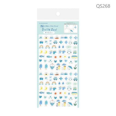 Furukawa Shiko Decoration Watashi-biyori Daily Sticker - Daily Seal Weather Blue