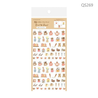 Furukawa Shiko Decoration Watashi-biyori Daily Sticker - Daily Seal Muttari Brown
