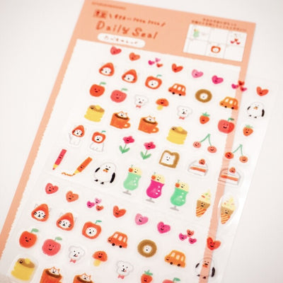 Furukawa Shiko Decoration Watashi-biyori Daily Sticker - Daily Seal Tamamono Red