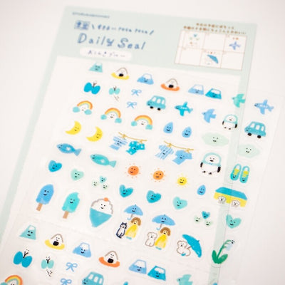 Furukawa Shiko Decoration Watashi-biyori Daily Sticker - Daily Seal Weather Blue