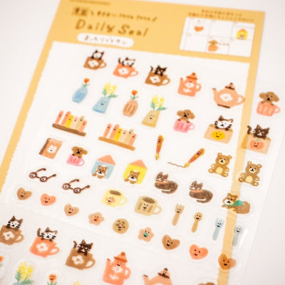 Furukawa Shiko Decoration Watashi-biyori Daily Sticker - Daily Seal Muttari Brown