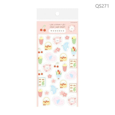 Decoration Clear Sticker Sheet - Hirahira Sakura