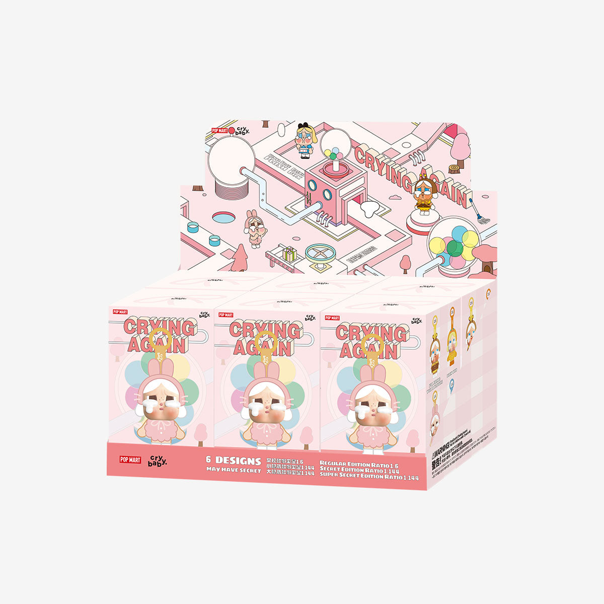 Pop Mart Crying Again Vinyl Face Plush Pendant Blind Box 100% Authentic unopened
