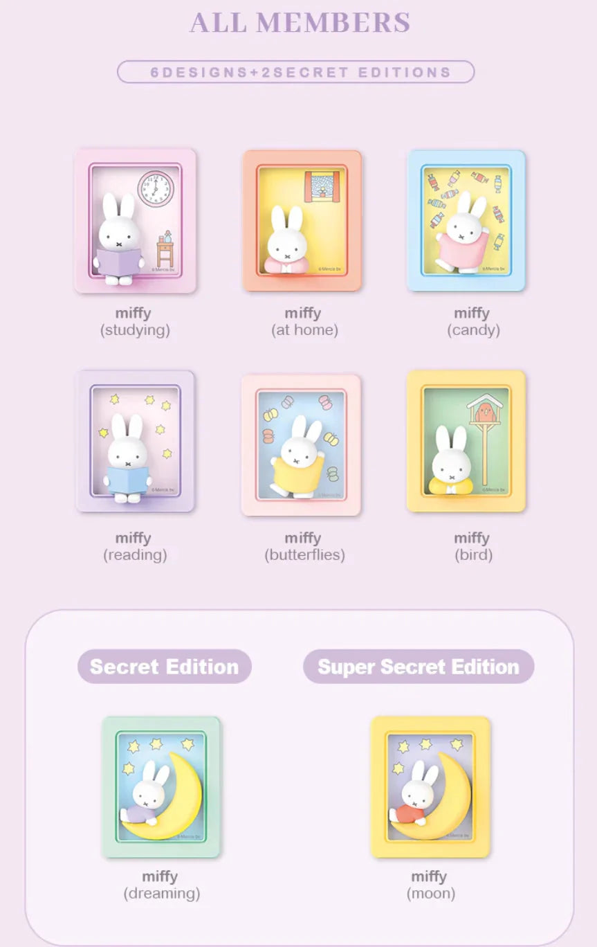 Miffy Photo Frame Fridge Magnet Stand Blind Box