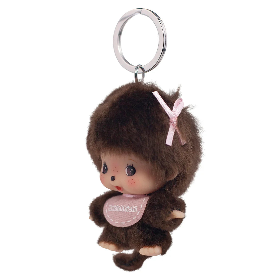 Bebichhichi Big Head Mascot Girl Keychain | Monchhichi Plush Charm