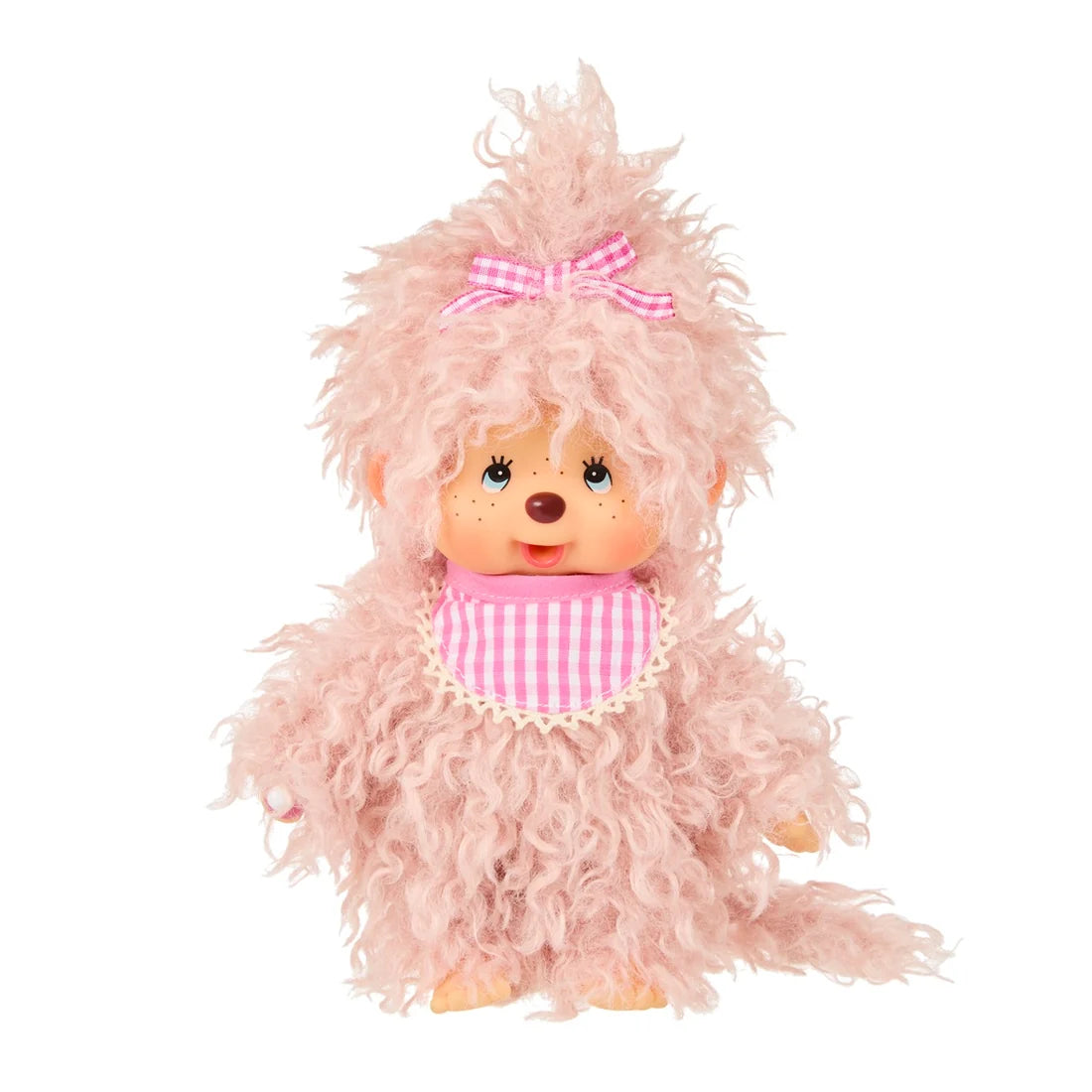 Monchhichi Fluffy Pink Beige Girl Kawaii Plush