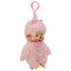 Monchhichi Fluffy Pink Beige Keychain