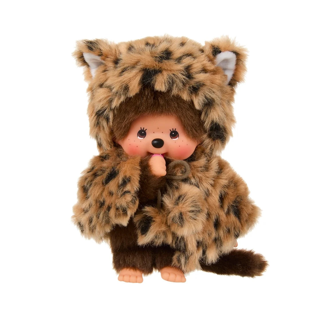 Monchhichi Girl - Leopard Hood Kawaii Plush