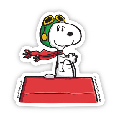 Peanuts® Waterproof Sticker - Flying Ace
