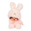 Sekiguchi Monchhichi Sitting Fluffy Bunny Doll Plush