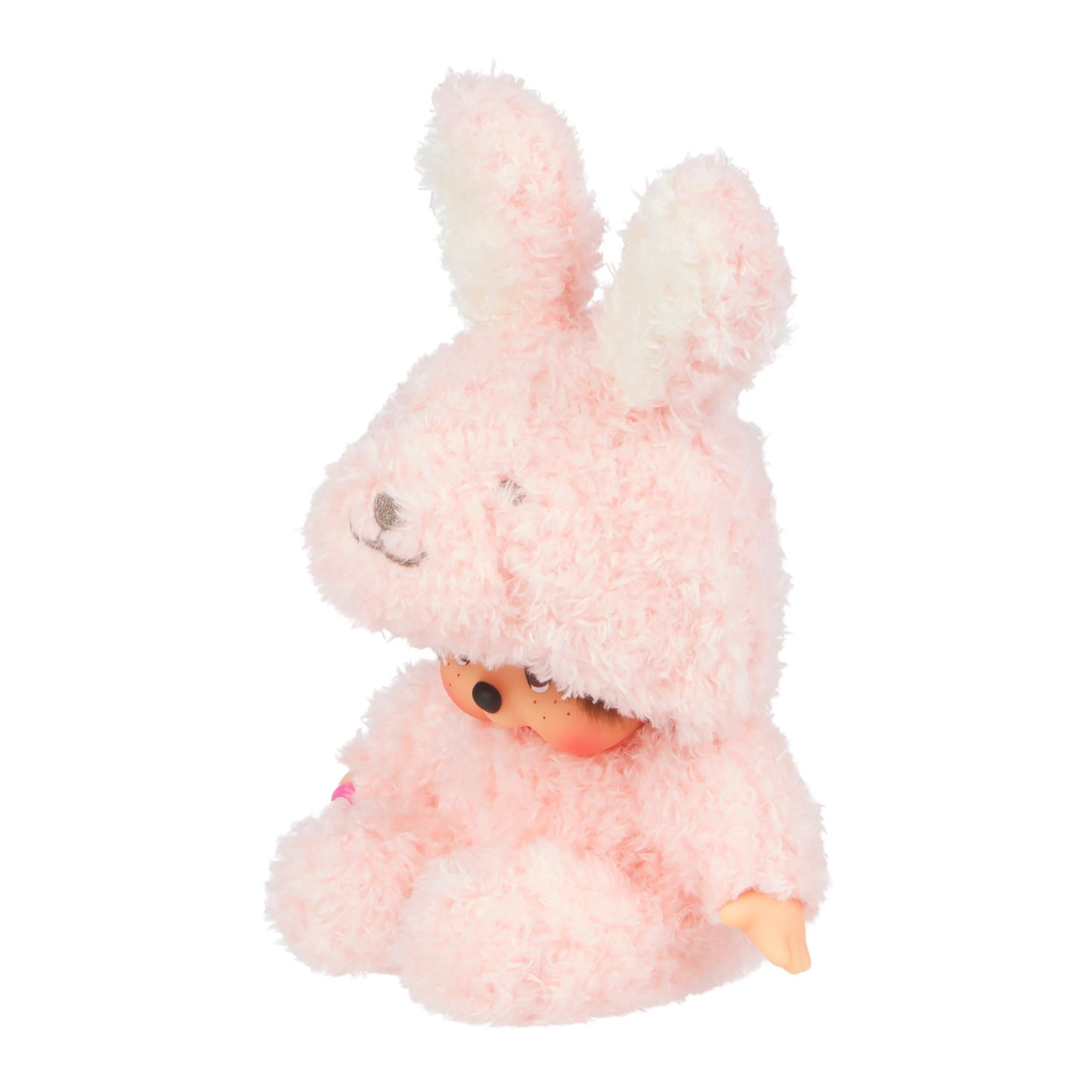 Sekiguchi Monchhichi Sitting Fluffy Bunny Doll Plush