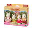 Calico Critters Chocolate Rabbit Family