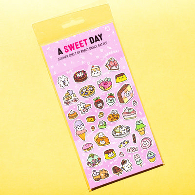 A Sweet Day Glitter Planner Sticker Sheet