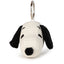 Bon Ton Toys Keychain Plush PEANUTS SNOOPY HEAD Cream Corduroy 2"