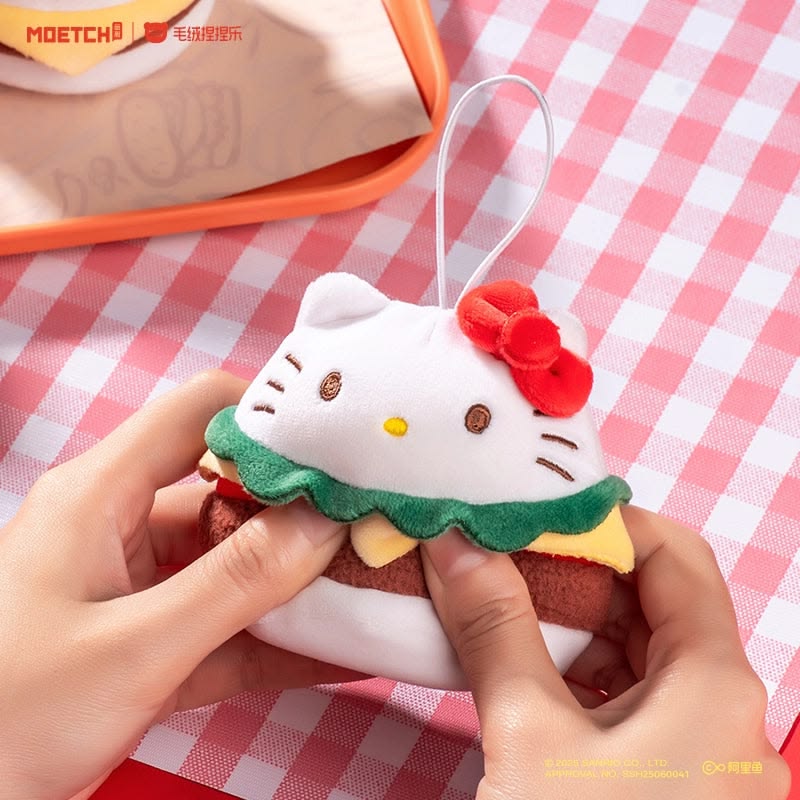 Sanrio Characters Hamburger Plush Squeezable Toy