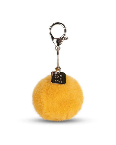 Keychain Smiley ECO Fuzzy Yellow 2"