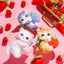 mofusand MERCI STRAWBERRY Mascot Keychain (Strawberry & Brown-and-White Cat)