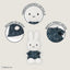 Miffy 12" Plush Black & White Dress