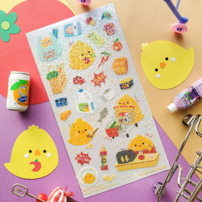 Supermarket Chicks Sticker Sheet