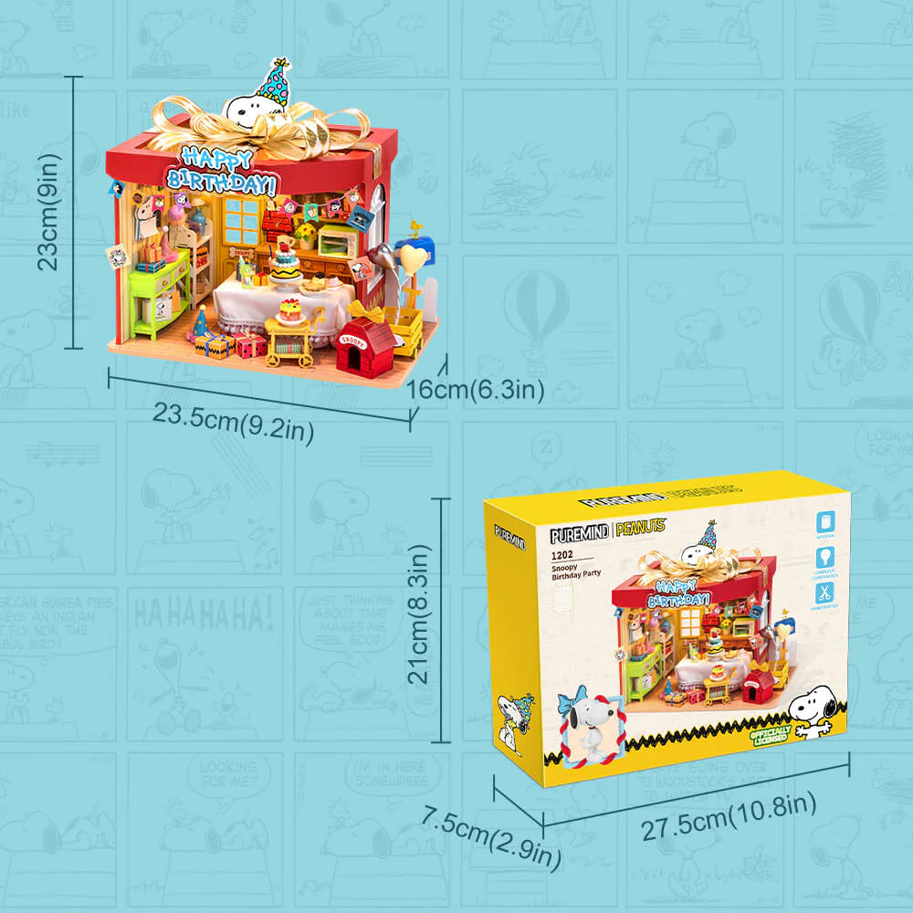 Snoopy Wooden DIY Kit Birthday Party 3D Puzzles