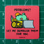 Bulldozer Frog Vinyl Sticker
