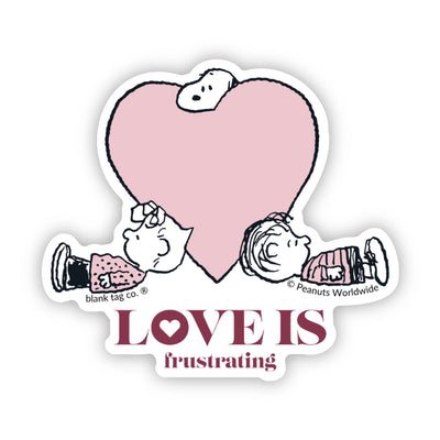 Peanuts® Waterproof Sticker - Love Is Frustrating