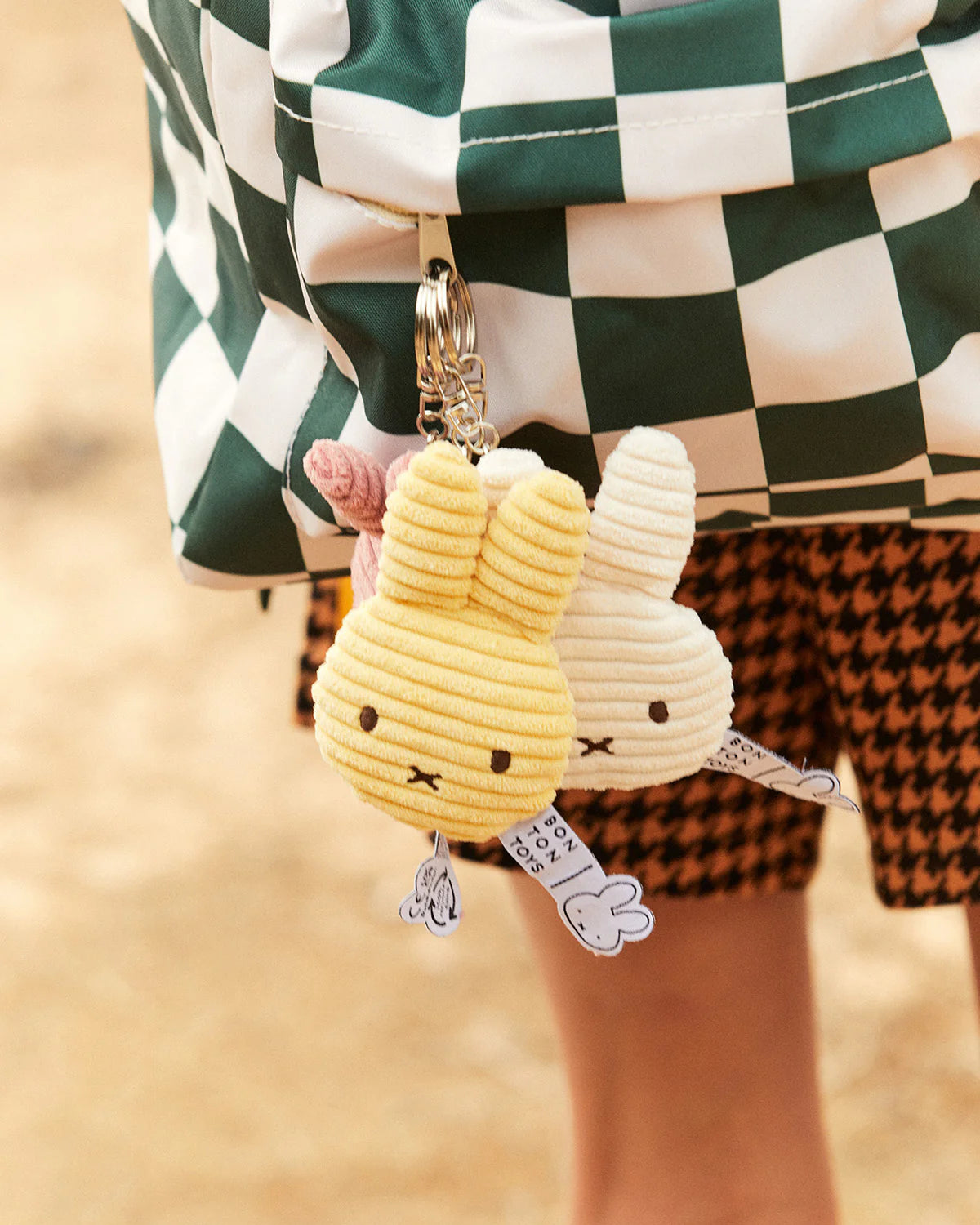 Keychain MIFFY Flat ECO Corduroy Buttercream 4"