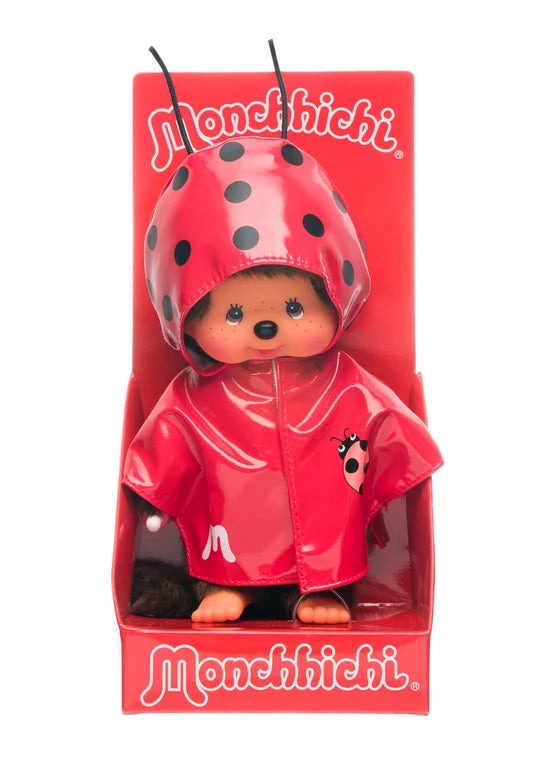 Monchhichi Boy in a Ladybug Raincoat Plush