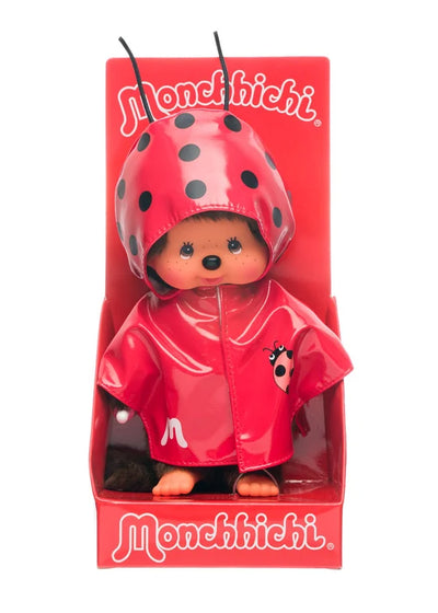 Monchhichi Boy in a Ladybug Raincoat Plush