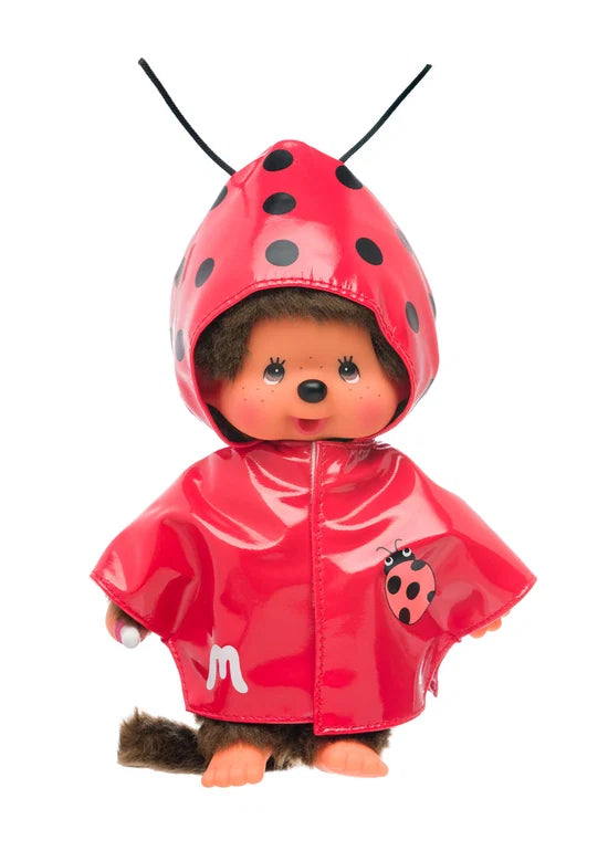 Monchhichi Boy in a Ladybug Raincoat Plush