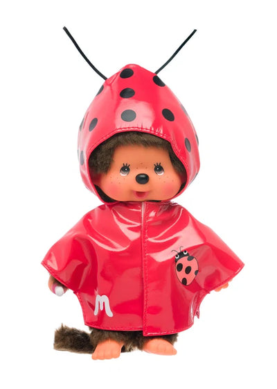 Monchhichi Boy in a Ladybug Raincoat Plush