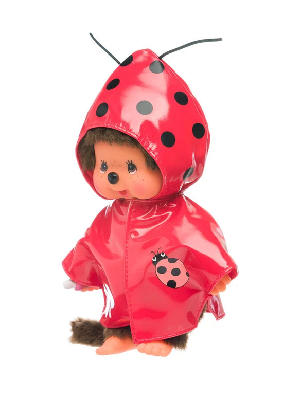 Monchhichi Boy in a Ladybug Raincoat Plush