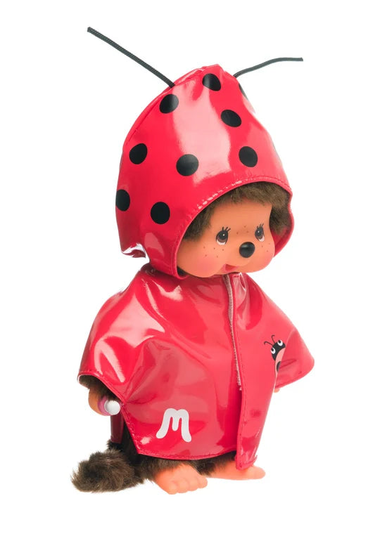 Monchhichi Boy in a Ladybug Raincoat Plush