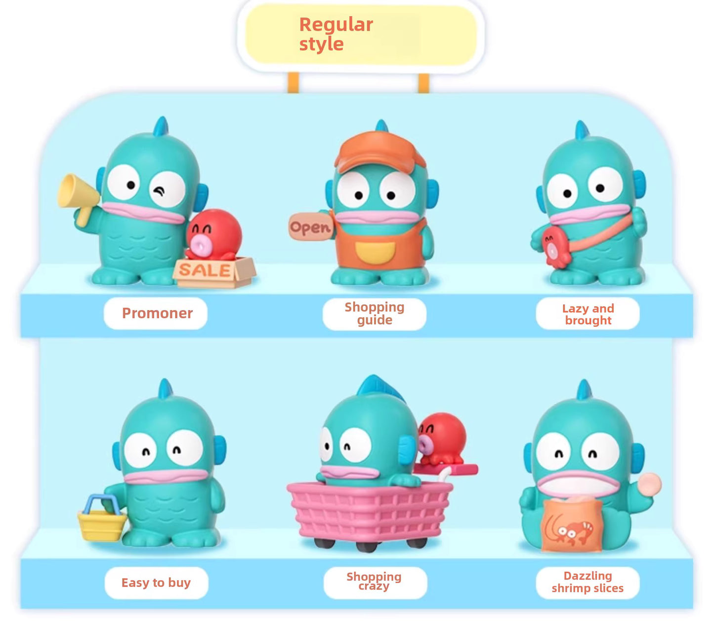 Sanrio Hangyodon Ugly Fish Supermarket Member Day Series Blind Bags
