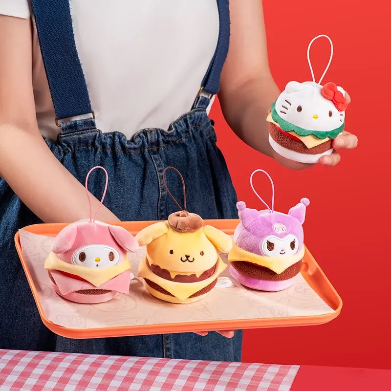 Sanrio Characters Hamburger Plush Squeezable Toy