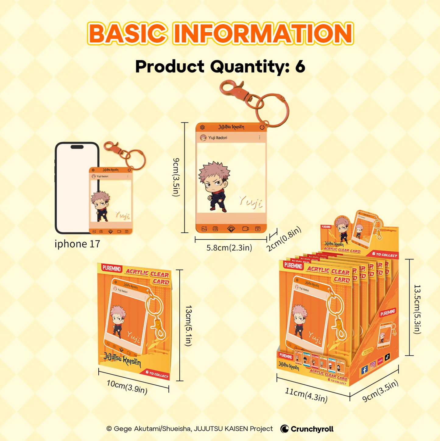 Jujutsu Kaisen Acrylic Clear Card Blind Bags